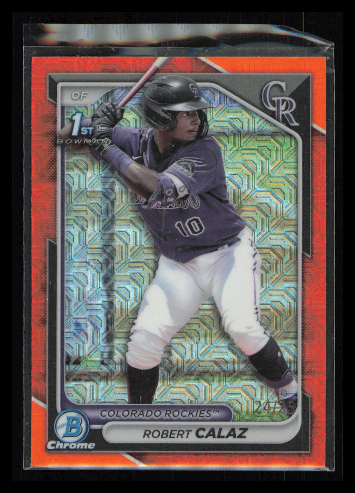2024 Bowman #BCP-131 Robert Calaz Chrome Prospects Orange Mojo Refractor /25