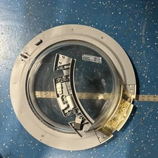 LG Dryer Model WM2487HWMA Door Assembly OEM With Screws & Plastic Support