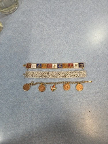 3 Vintage Bracelets Costume Jewelry