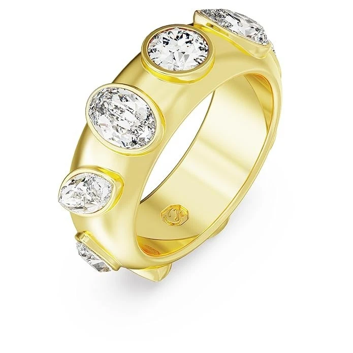 Anel de coquetel Dextera novo na caixa cortes mistos, branco, ouro e bolsa de presente tamanho 52 £99,00 - Imagem 3 de 4