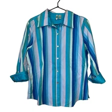 Billblass Jeans Womens Sz PL Cotton Blend Button Down Shirt