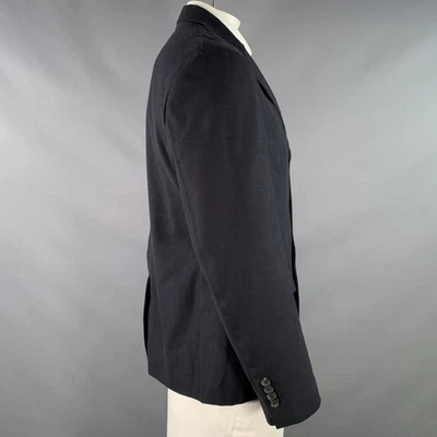 Salvatore Ferragamo Taille 42 Veste Sport En Laine Vierge En Twill Marine - Photo 1/4
