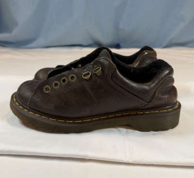 最終値下げDr.Martens 廃盤モデル　和柄　UK4 Dr Martens Womens 9 11864 Chunky Oxford Brown Lace Up Shoes Grunge