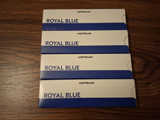 Lot of 4 Montblanc 128233 Sets of 2 Royal Blue Rollerball Pen Refills Medium