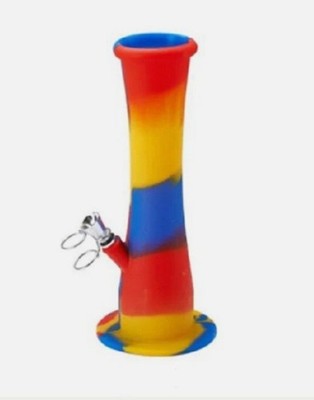 9.25'' Weekend Warrior Silicone Water Pipe Hookah - Blue - Foldable, Travel Pipe