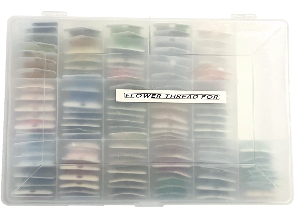 DMC FLOWER THREAD LOT OF 112 COTTON DOUBLE STRAND in PLASTIC STORAGE CASE - Image 2 of 4