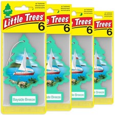 Little Trees Hanging Car, Home  Office Air Freshener Bayside Breeze, 24 Pack