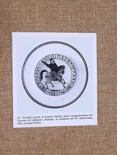 Piatto 50° dell'entrata di Garibaldi a Palermo Ceramica Florio Stampa fine '900