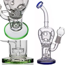 9.6" Egg rig matrix Honeycomb bong Glass Waterpipe Smoking Recycler with 14MM