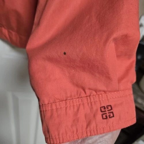 Vintage Givenchy Gentleman Jacket Mens 44 Coral Orange Full Zip Hong Kong Read image 3