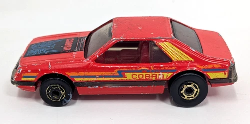 Vintage 1979 Mattel Hot Wheels Hot Ones Ford Mustang Turbo Cobra GHO Red Car Toy