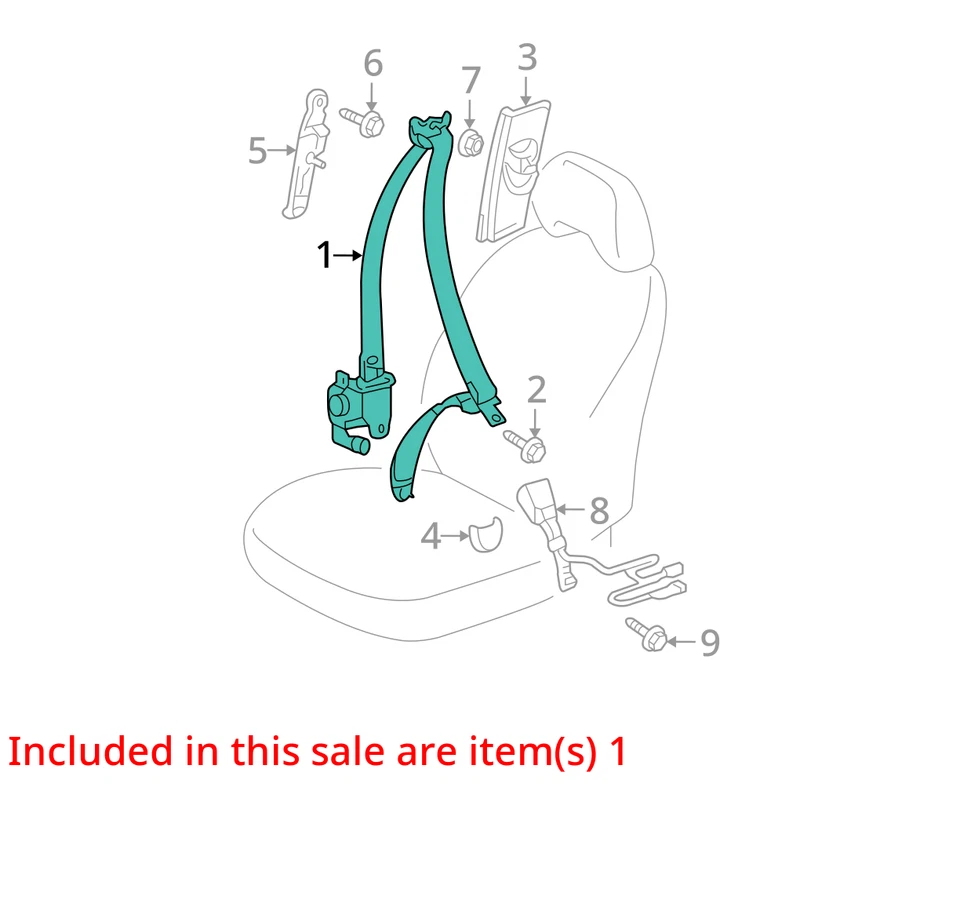 Cinturón de seguridad cubo delantero conductor retractor se adapta 04-09 PRIUS 10296833 Foto 4 de 4