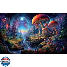Forest Aquarium Background Fantastic Cartoon Forest Landscape with Mushrooms