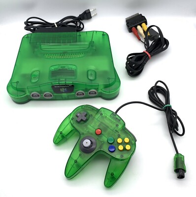 Nintendo 64 Konsole | N64 Clear Jungle Green / Grün | inkl. Kabel & Controller