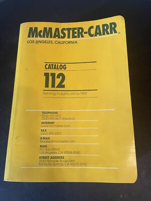McMaster-Carr Catalog 112-Collectors Item