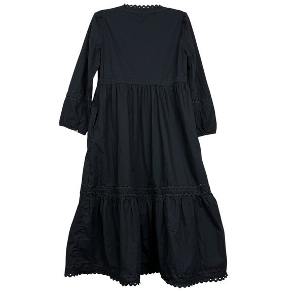 j crew tiered eyelet midi dress J.Crew Pink Orange Eyelet Midi Dress Tiered Fringe Resort Vacation Sundress 6