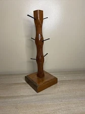 MCM Wooden Mug Tree Standing Rack Cup Holder or Jewelry Holder