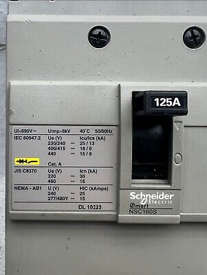 🔥Schneider Electric NSC160S Circuit Breaker, 3P, 125A. FREE 🔥Schneider Electric NSC160S Circuit Breaker, 3P, 125A. FREE