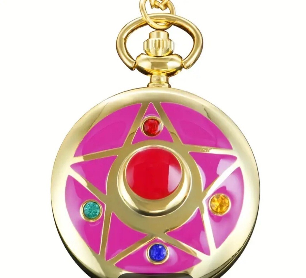 SAILOR MOON R GENERATION POCKET WATCH MOON PRISM GOLD PLATED