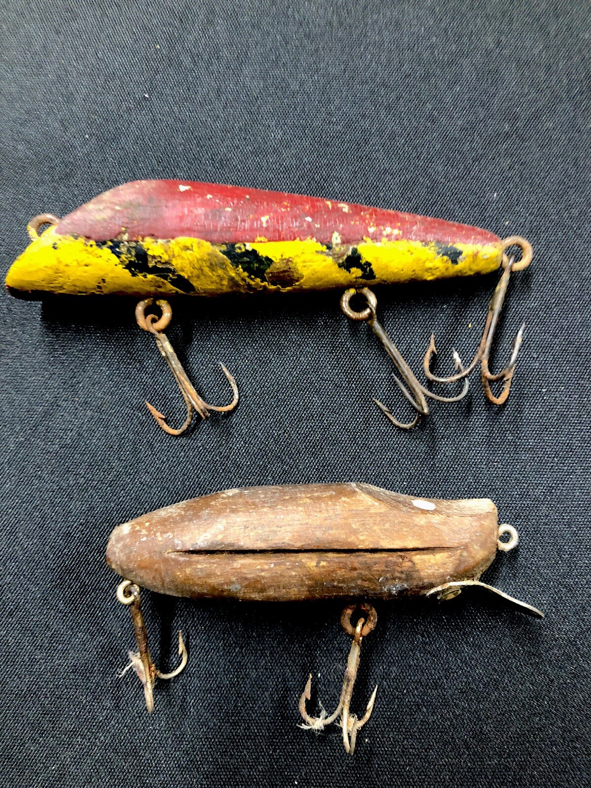 2 Vintage Folk Art Fishing Lures eBay