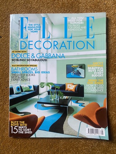 Elle Decor Interior Design Art Architecture Magazine No.168 August 2006 . * Cab
