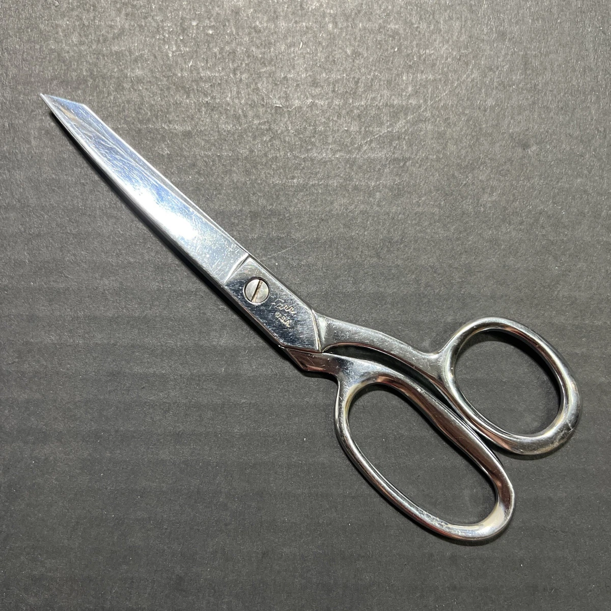 Vintage FARR Scissors Made USA 7 Dressmakers All Metal Chrome SEWING