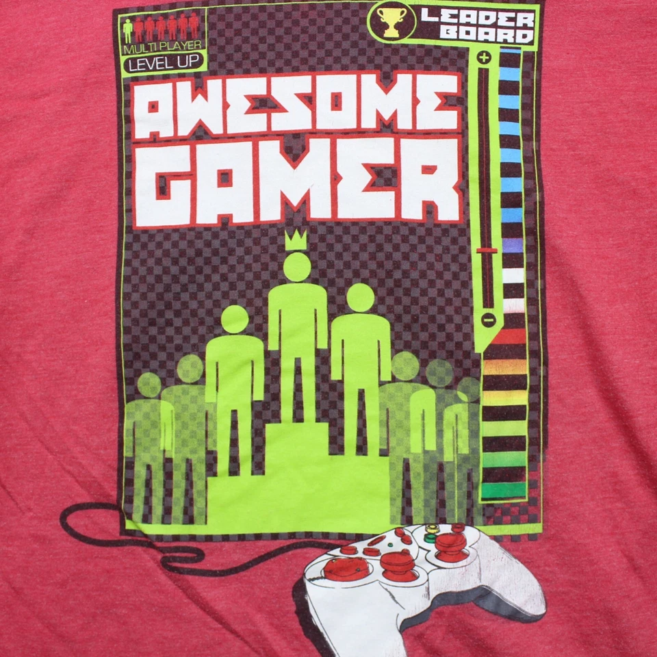 Camiseta Top Route 66 Jóvenes Niños Grande 10/12 Impresionante Gamer Roja Manga Corta Foto 2 de 4