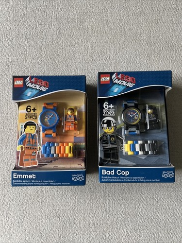 Lego Movie Watch Lot Emmet 9001291 & Bad Cop 9001307 NEW SEALED