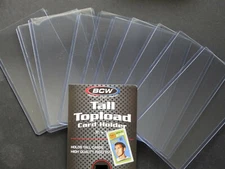 (10 Loose Holders) BCW Tall Card Top Loader Card Holder 