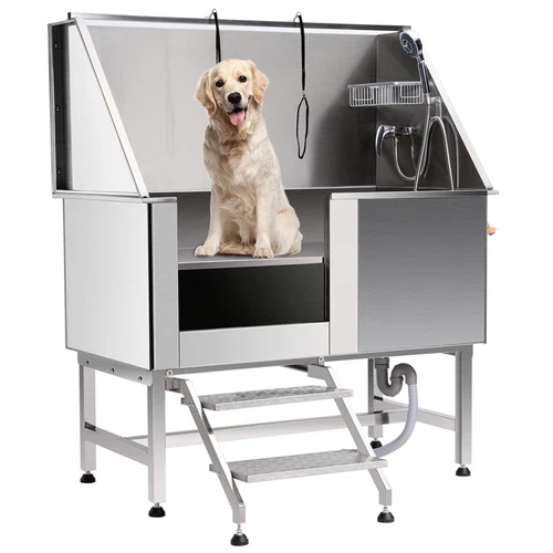 CO-Z 127cm Hunde Badewanne aus Edelstahl Haustiere Pflege Dusche Tierbadewanne - Bild 2 von 29