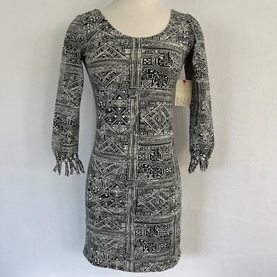 Billabong For The Love Dress Southwestern Print Junior Womens Size S 3/5 NWT