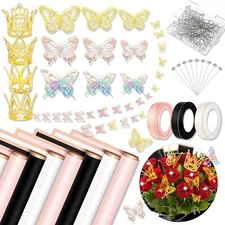 Bouquet Wrapping Paper Kits, 60Sheets Waterproof Flower Wrapping Paper, Flora...