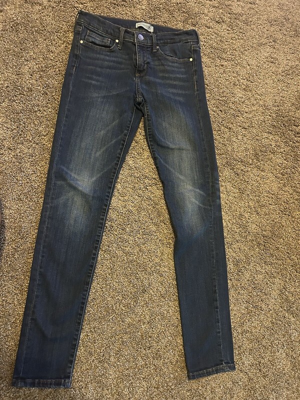 WOMENS BANANA REPUBLIC DARK BLUE SKINNY JEANS SIZE 27 PREMIUM DENIM 