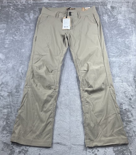 prAna Halle Straight Fit Short Inseam Pants Dark Khaki Women's Size 8 NWT