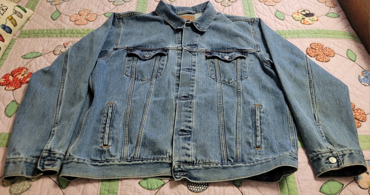 Levis 70507-0389 Denim Trucker Jacket Jean Cowboy VTG Red Levis 70507-0389 Denim Trucker Jacket Jean Cowboy VTG Red