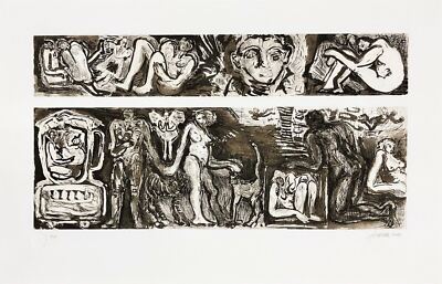 LORENA MATTA Mexican Woman Artist Original Hand-Signed Engraving Etching