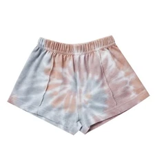 NWT Rylee + Cru - Women's Sweatshort Rainbow Tie Dye -Size -L  (RCW298RTD)