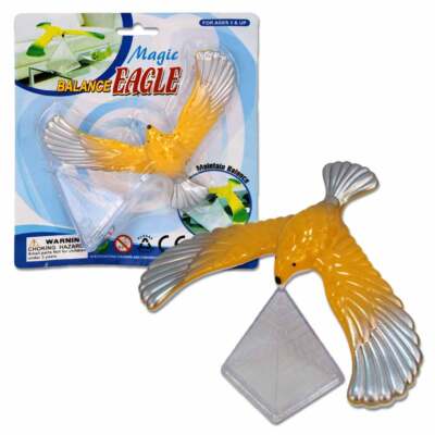 Schwebevogel-Set – 2 Balancierende Adler Auf Pyramide, Ca. 13 Cm, Balance-Spielzeug Zum Entspannen