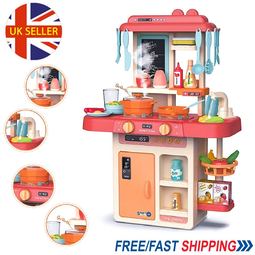 Kids Kitchen Playset Pretend Play Set Girls Cooking Large Big Toy
