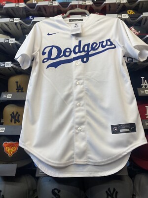 Nike Dodgers ベースボールジャージ ホワイト Los Angeles Dodgers Nike Home White Jersey (Sz S) Official