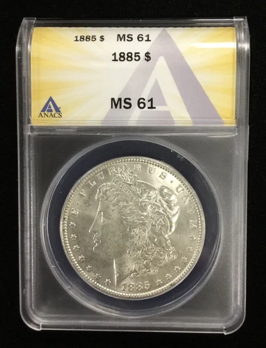 1885 Morgan Dollar ANACS  MS 61