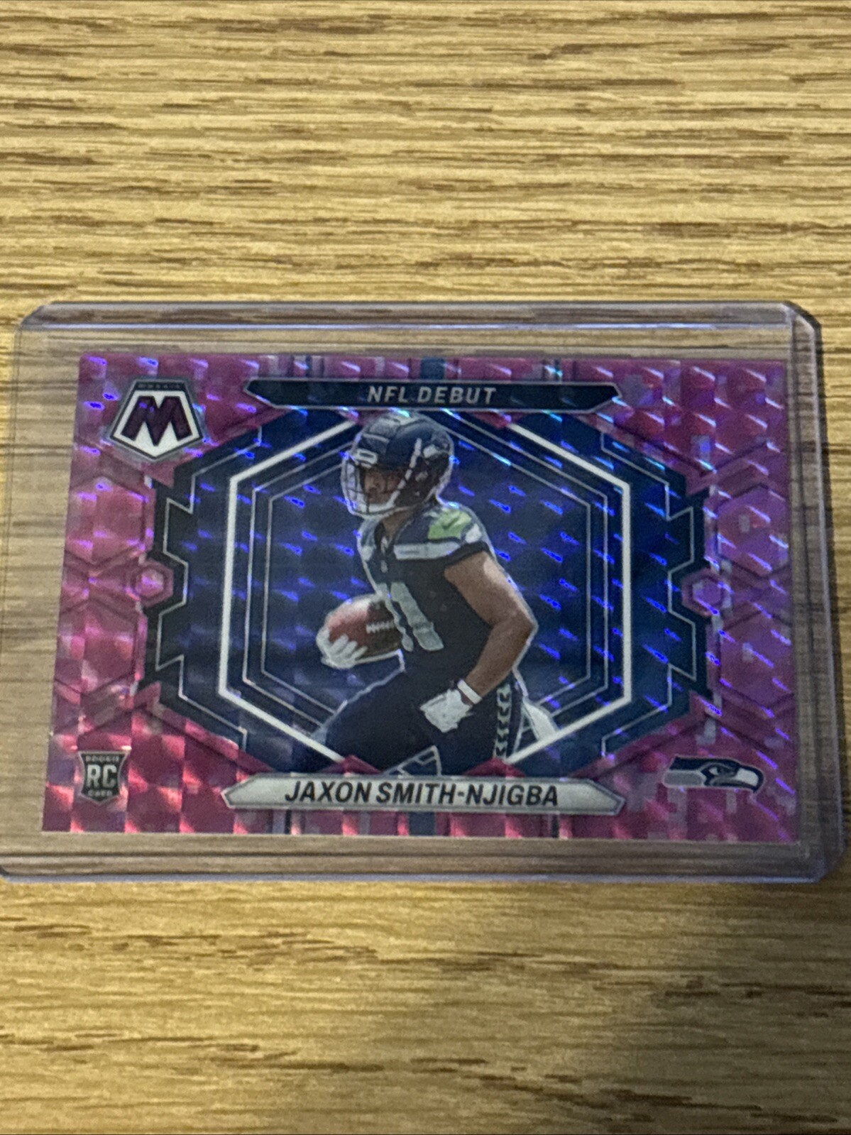 2023 Panini Mosaic - NFL Debut Camo Pink Mosaic Prizm #ND-12 Jaxon Smith-Njigba