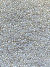 Antique Micro Seed Beads- 14/0 Vintage Pearl White-10 gram bags