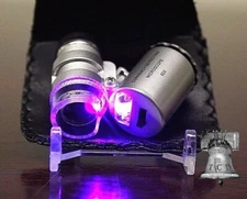 60X Gemstone Inspection Microscope Magnifier Rock Mineral Fossil Diamond Loupe A