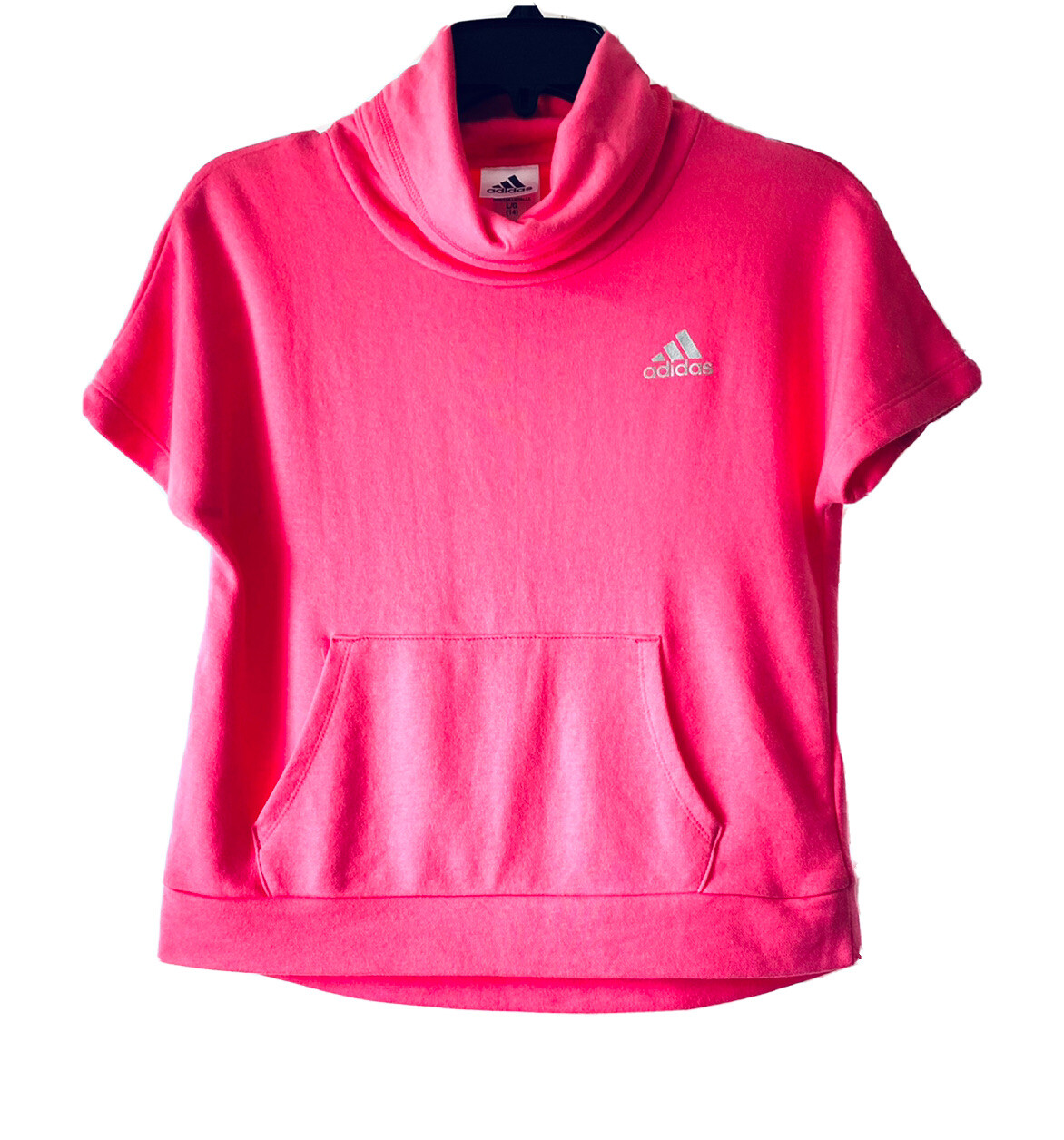 Adidas Girls' Pink Pullover Cowl Neck 