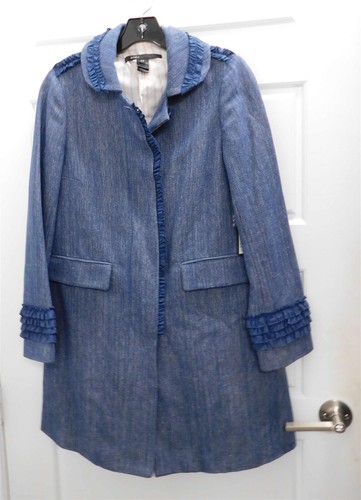 New Marc Jacobs Blue Faded Denim $468rt Coat sz XS