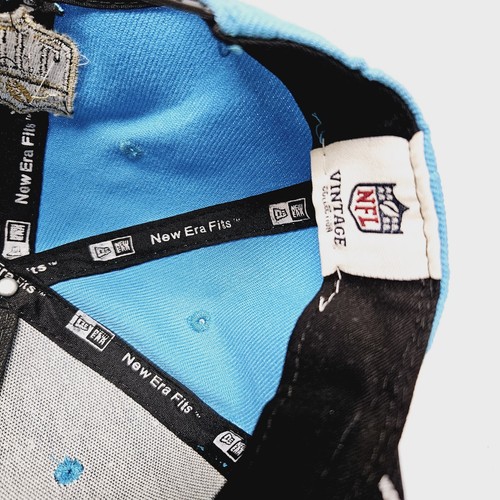 RARE New Era Carolina Panthers Shiny Bill Skyline VTG NFL Fits Snapback Hat Cap - Picture 6 of 7