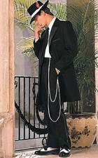 Silver Zoot Suit Double Chain Gangster Swing USA Nice Retail Quality