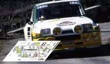 Decals Renault 5 Turbo Rallye des Garrigues 1986 20 1:32 1:43 1:24 decals touring