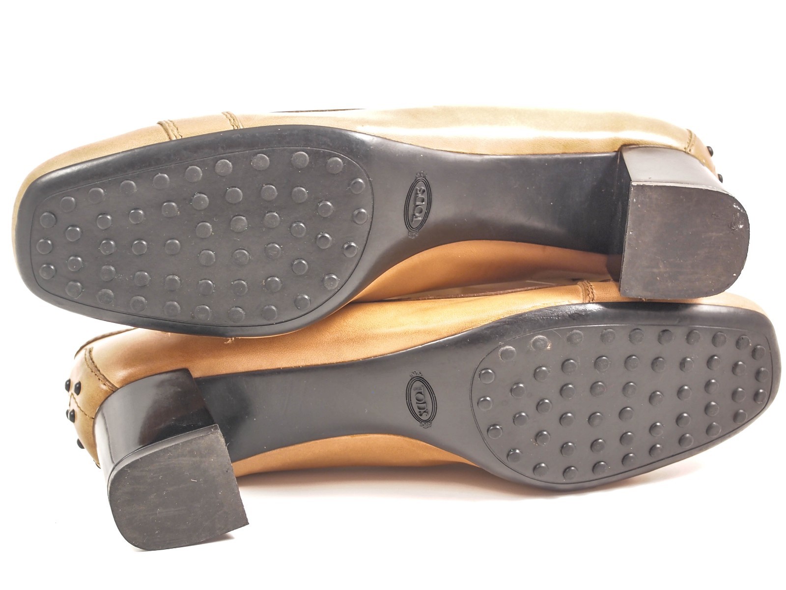 Escarpins TOD'S, TOD'S, Escarpins talon moyen, cuir beige, pointure femme, cfd012 Escarpins TOD'S, TOD'S, Escarpins talon moyen, cuir beige, pointure femme, cfd012